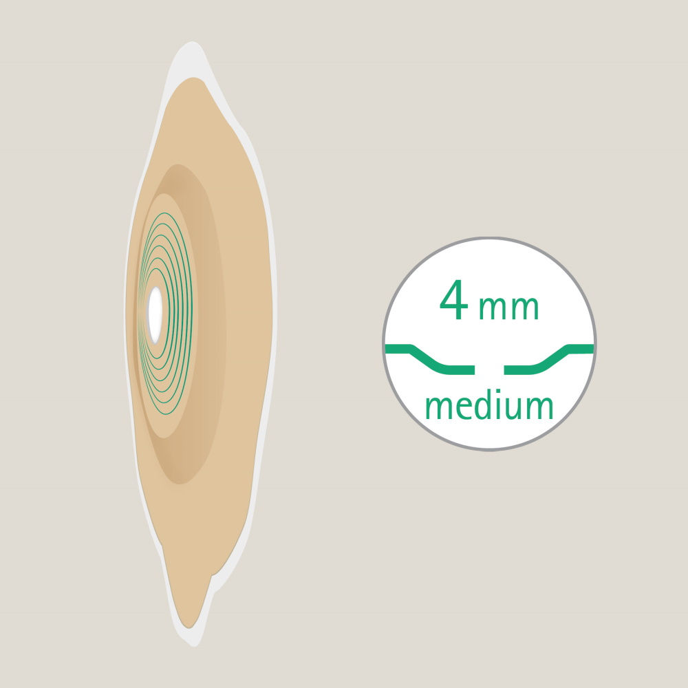 Base Flexima® com 4 mm de profundidade.