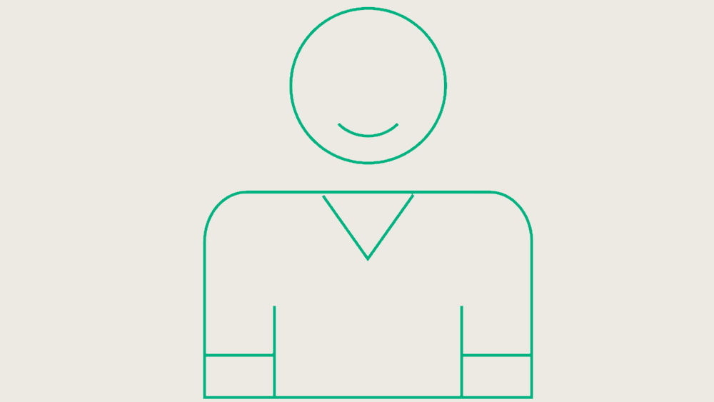 ícone verde de um homem