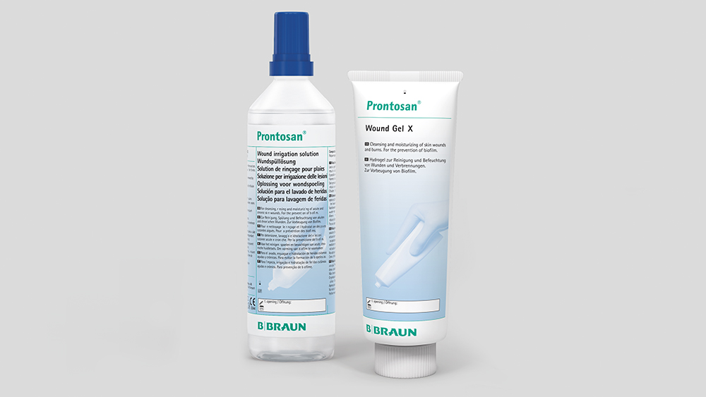 Frasco e tubo de Prontosan