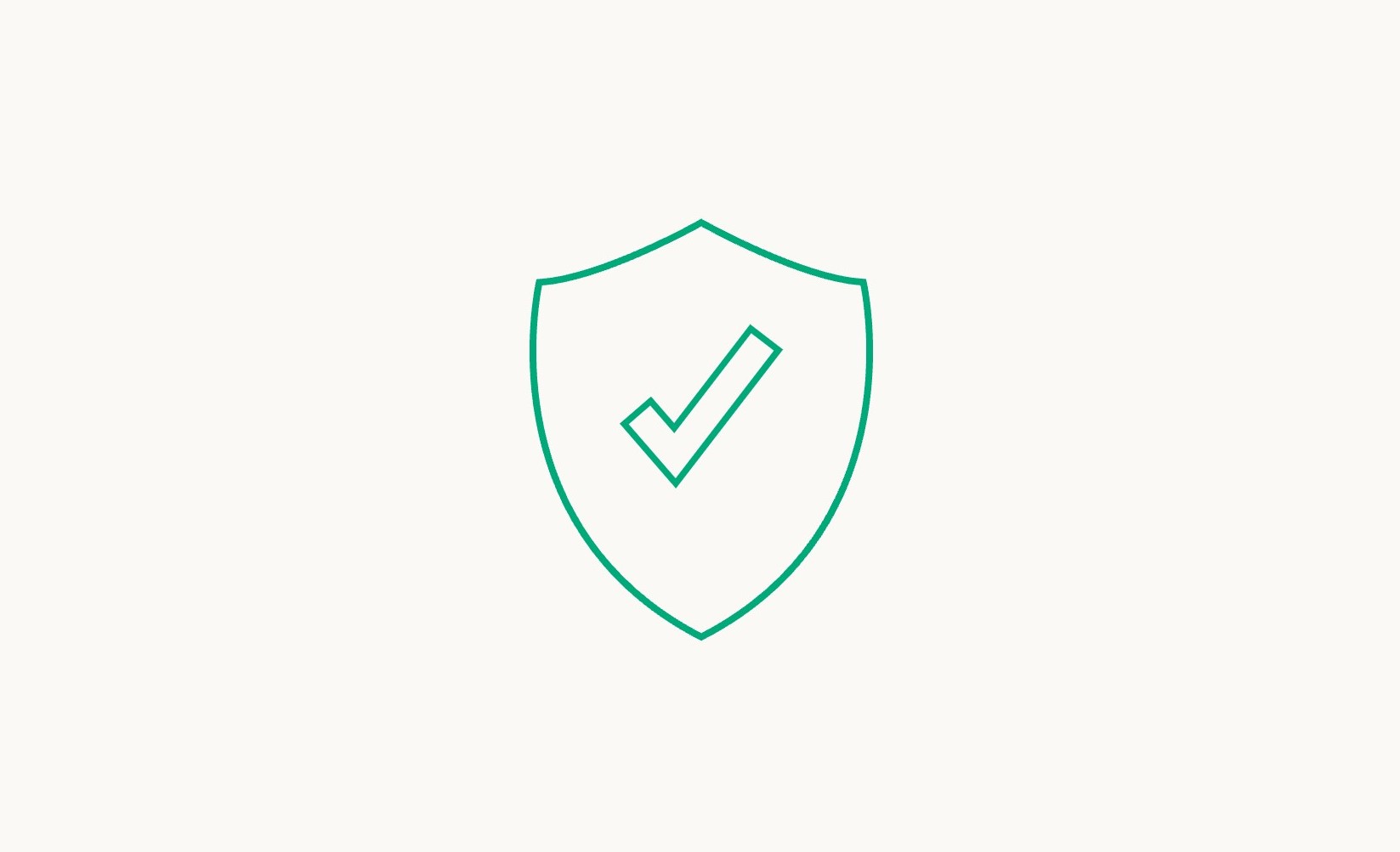 Ícone de escudo com uma marca de verificação, representando segurança ou proteção